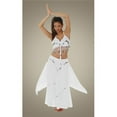 thumbnail image 1 of Western Fashion 8575-WHTS-SMD 2 Piece Belly Dancing Set with Coins, White & Silver - Small & Medium, 1 of 1