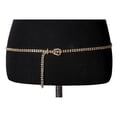 thumbnail image 1 of Western Fashion 8612-GLD 2 Row Crystal Belt with Buckle, Gold, 1 of 1