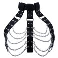 thumbnail image 1 of Western Fashion HS2001 Chain Halter Top, Black - One Size, 1 of 2