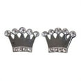 thumbnail image 1 of Western Fashion 61011-SIL Crown Earrings, Silver, 1 of 1