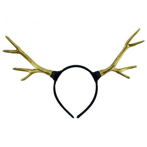 Western Fashion 71234-GLD Deer Antlers Headband, Gold