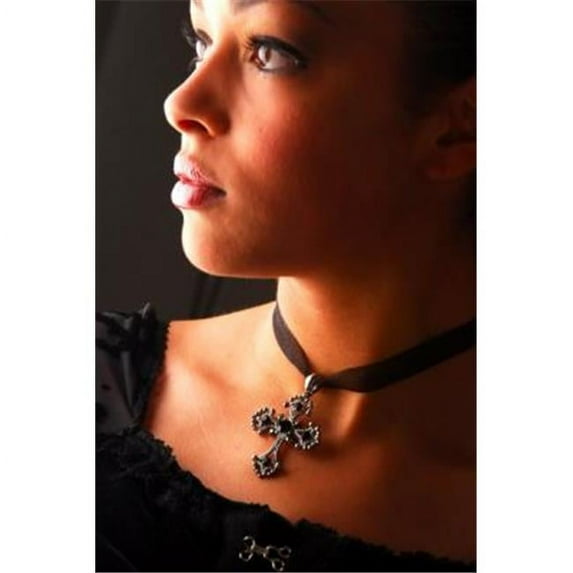 Western Fashion NX010-BLK Cross Necklace, Black