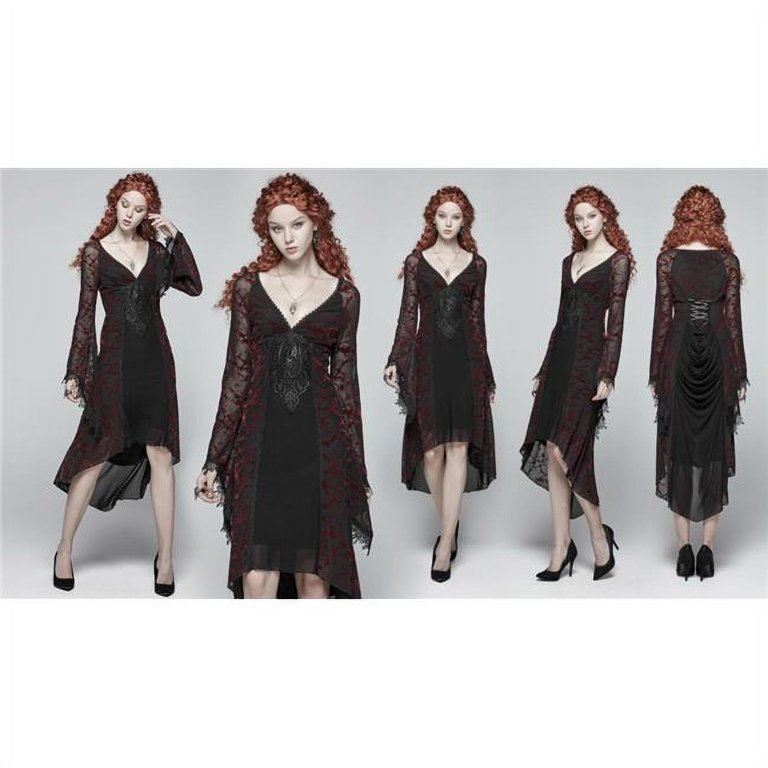 Western Fashion OQ388-BLKRED-ML Gothic Goddess Classical Mid-Length Dress, Black & Red - Medium & Large - Walmart.com Western Fashion OQ388-BLKRED-ML Gothic Goddess Classical Mid-Length Dress, Black & Red - Medium & Large - Walmart.com