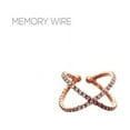 thumbnail image 1 of Western Fashion R1379-RGD Crossing 2 Line Rhinestone Stretchy Ring, Rose Gold, 1 of 1