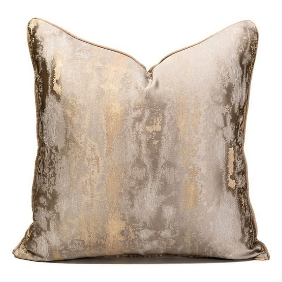 Western Fashion Throw Pillow Cover Big Metallic Brown Gold Cushion Cover Custom 20x20 inch