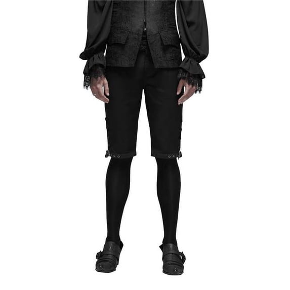 Western Fashion WK405-BLK-S Rococo Court Shorts, Black - Small