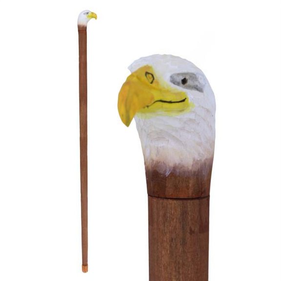 Western Fashion WP13203 36 in. Wooden Cane, Eagle