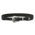 thumbnail image 1 of Western Faux Ostrich Print Lased Tapered Leather Belt, 1 of 2