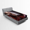 thumbnail image 1 of Western Fitted Sheet, Horse Saddle with a Cowboy Hat Wild Texas Fashion States Men Whip It Photography, Soft Decorative Fabric Bedding, Twin Size, Brown Cream, by Ambesonne, 1 of 2