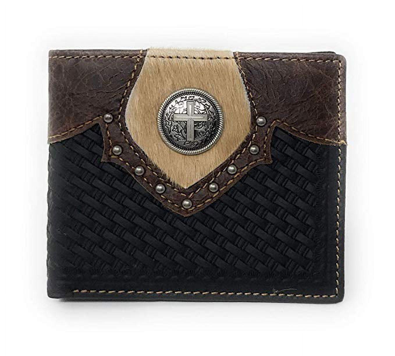 Short wallet men's real cowhide wallet