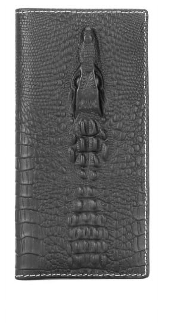 Western Genuine Leather Long Wallet Rodeo Checkbook Credit Card Wallet ...