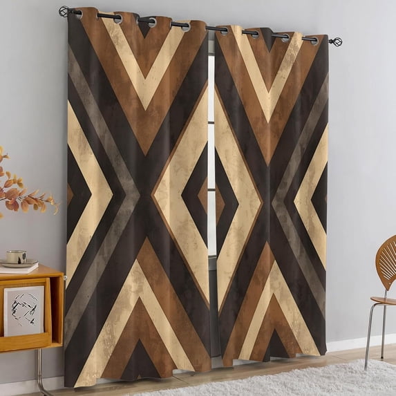 Pattern String Curtains Western Geometric Blackout Curtains, Southwestern Pattern Drapes for ...