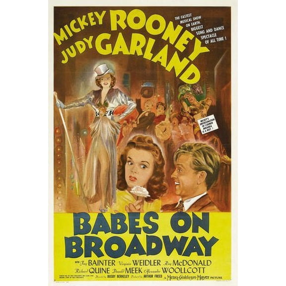 Western Graphic Babes On Broadway Movie Poster 11inx17in Mini Poster 11x17 poster Color Category: Multi, Unframed, Ages: Adults