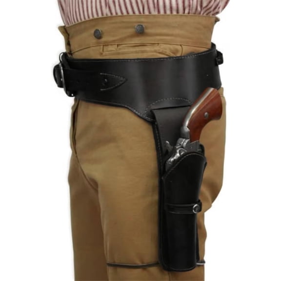Western Gun Belt Holster Cowboy:Wild West Hip Gun Belt Western Holster,Faux Leather Revolver Thigh Strap for Cosplay Costume