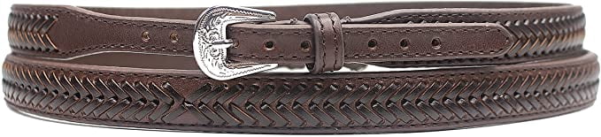 Rustic Western Leather Hat Band with Silver Accents main image 1