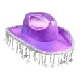 thumbnail image 1 of Western Hat Brimmed Cap Fringe Detail Lightweight Cloth Material for Adult Stage Performance Festival, 1 of 9