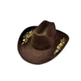 thumbnail image 1 of Western Hat for Men Classic Fedora Hat Cattleman Wide Brim Cowboy Hat Gift, 1 of 5