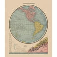 thumbnail image 1 of Historic Nautical Map - Western Hemisphere River Lengths - Cram 1888 - Vintage Wall Art, 1 of 4