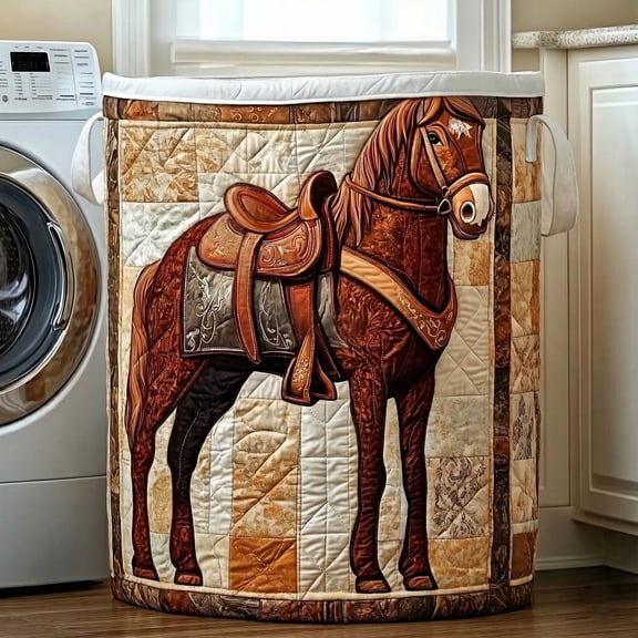 Western Heritage Quilted Laundry Basket, Storage Bin Laundry Basket Fabric, House Storage Hamper, Mother Day's Gift Ideas