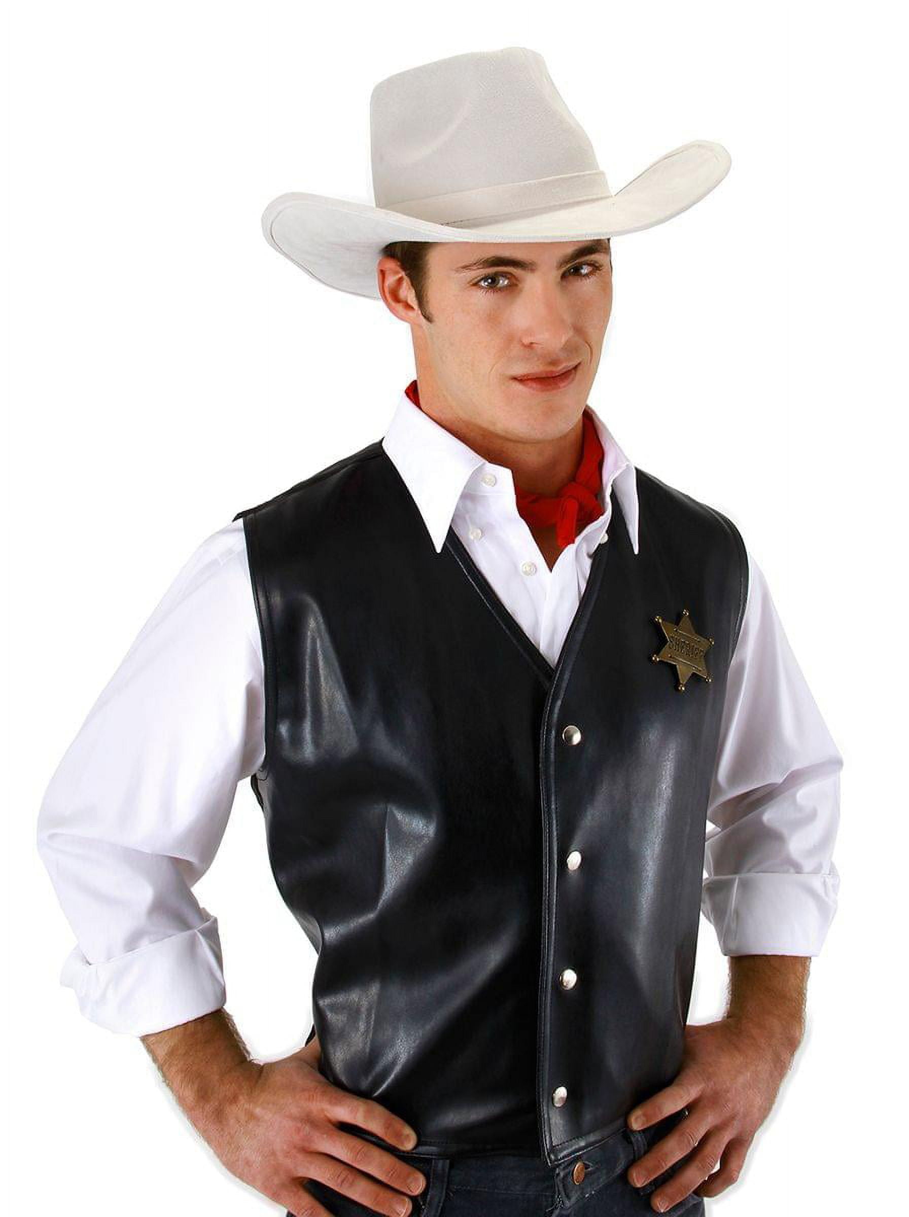 Western Hero White Cowboy Adult Costume Hat 