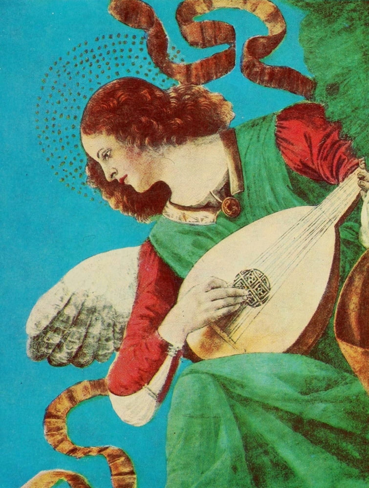 Western History of Music 1978 Angel playing lute Canvas Art - Melozzo da Forl (18 x 24)