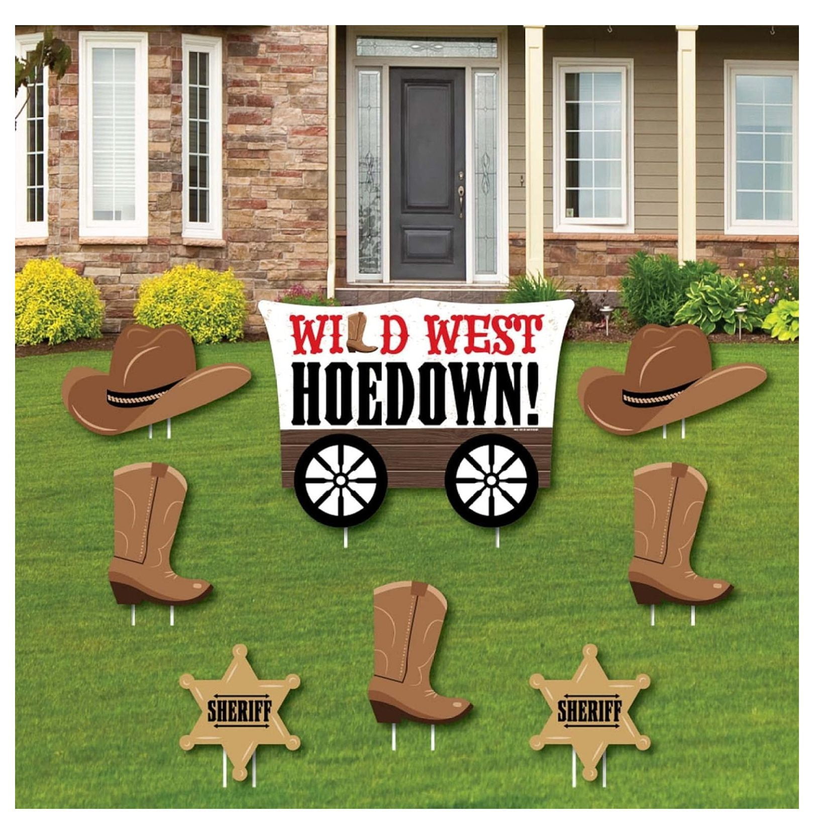 Western Hoedown Yard Sign and Outdoor Lawn Decorations Wild West