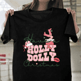 thumbnail image 1 of Western Holly Dolly Holiday Country Music Cheer Gift Unisex T-Shirt, up to size 3XL., 1 of 1