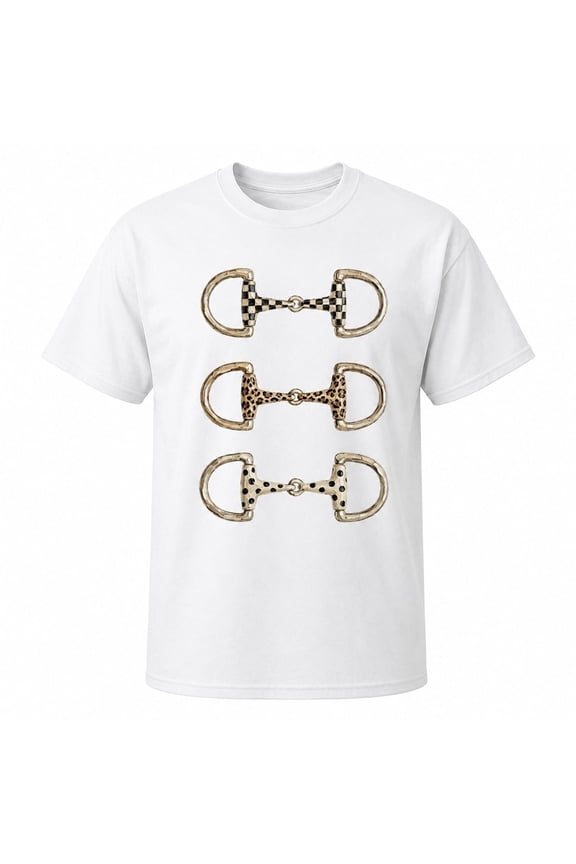 Western Horse Bit Graphic T-Shirt, Unisex Classic Fit Equestrian Tee