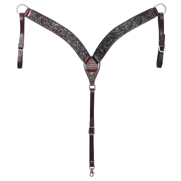 Western Horse Breast Collar Tack American Leather Dark Brown Hilason
