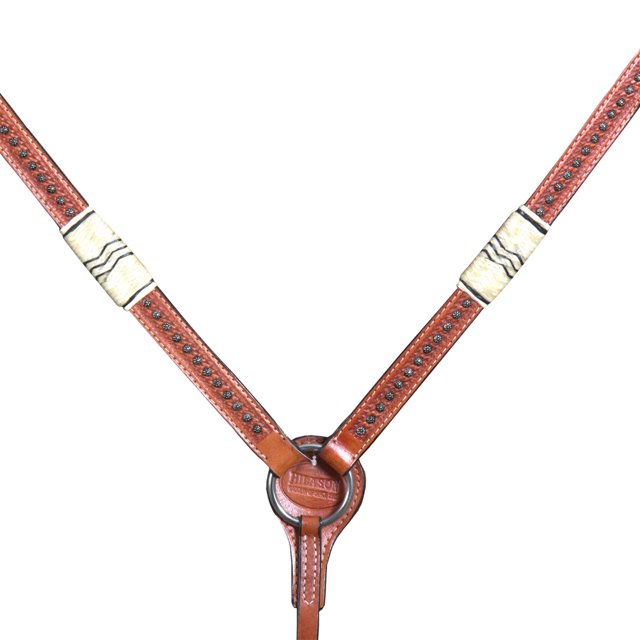 Western Horse Breast Collar Tack American Leather Mahogany Hilason