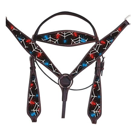 Western Horse Headstall Breast Collar Set American Leather Hilason