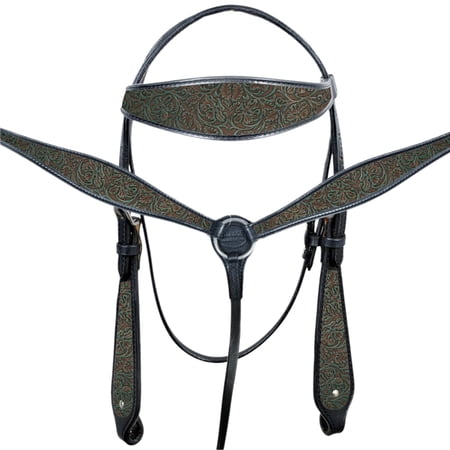 Western Horse Headstall Breast Collar Set Tack American Leather Hilason