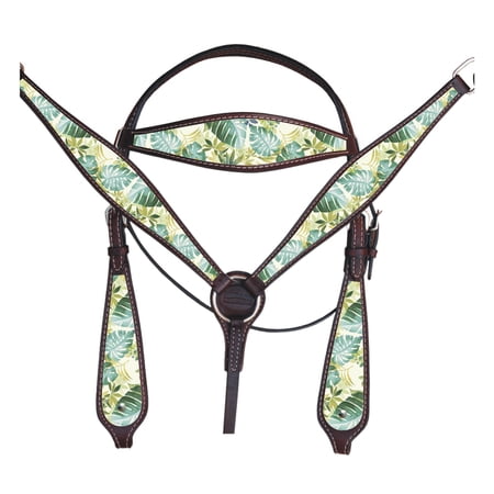 Western Horse Headstall Breast Collar Set Tack American Leather Hilason