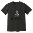 thumbnail image 1 of Western Horse Riding Cutting Cattle Cowboy Rodeo Comfort Color T-Shirt, Unisex, up to size 4XL, 1 of 4