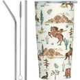 thumbnail image 1 of Western Horse Tumbler Cup with Lid and Straw, 20 Oz Stainless Steel Insulated Western Water Bottle Coffee Mug, 1 of 6