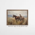 thumbnail image 1 of Western Horse Wall Art Print Cowboy Western Style Home Decor Rustic Ranch Decor Western Landscape Print Vintage Horse Poster, Unframed Canvas Size 16x24 F03.1.15l1225, 1 of 4