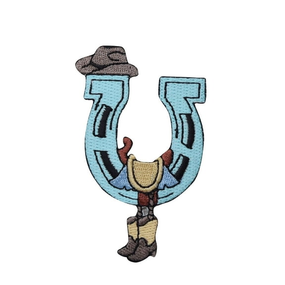 Western Horseshoe - Saddle/Boots/Cowboy Hat - Iron on Applique/Embroidered Patch