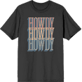 thumbnail image 1 of Western Howdy Adult Short Sleeve Tee-XS-Charcoal, 1 of 3