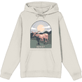 thumbnail image 1 of Western Howdy Cow Adult Sand Long Sleeve Hoodie-Medium, 1 of 3