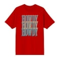 thumbnail image 1 of Western Howdy Repeat Text Men's Red Crew Neck Short Sleeve Tee-XXL, 1 of 2