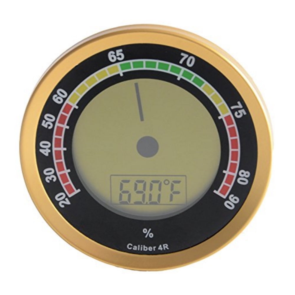 Caliber 4R Silver Digital/Analog Hygrometer by Western Humidor - The  Accuracy of Digital Meets The Beauty of Analog