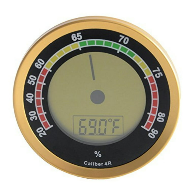 CIGARISM Gold Digital Hygrometer Thermometer Cigar Humidor