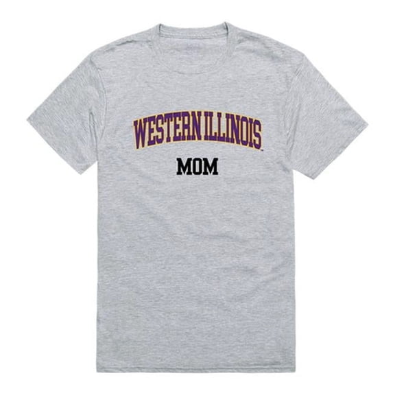 Western Illinois University College Mom T-Shirt, Heather Grey - Large