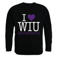 thumbnail image 1 of Western Illinois University I Love Crewneck T-Shirt, Black - Extra Large, 1 of 1