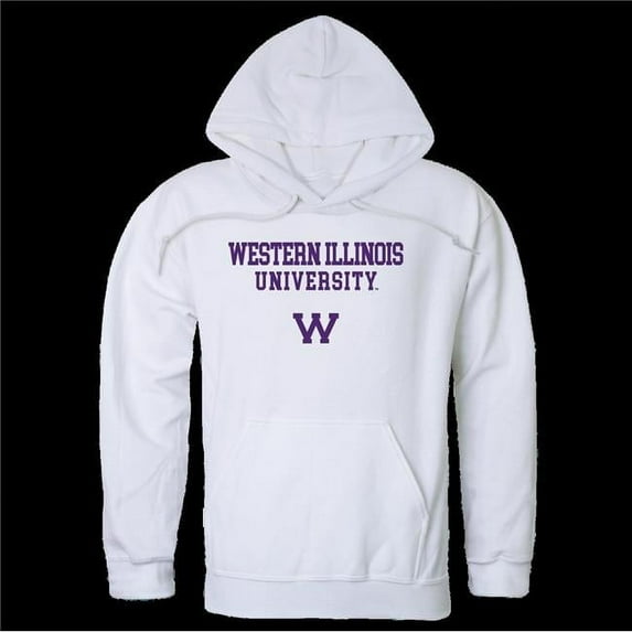 Western Illinois University Leathernecks Seal Hoodie, White - Small