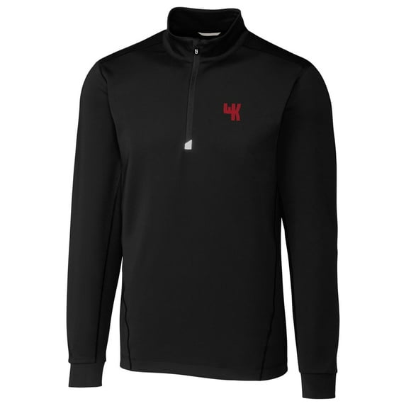 Western Kentucky Hilltoppers Cutter & Buck Big & Tall College Vault Traverse Quarter-Zip Pullover Jacket - Black