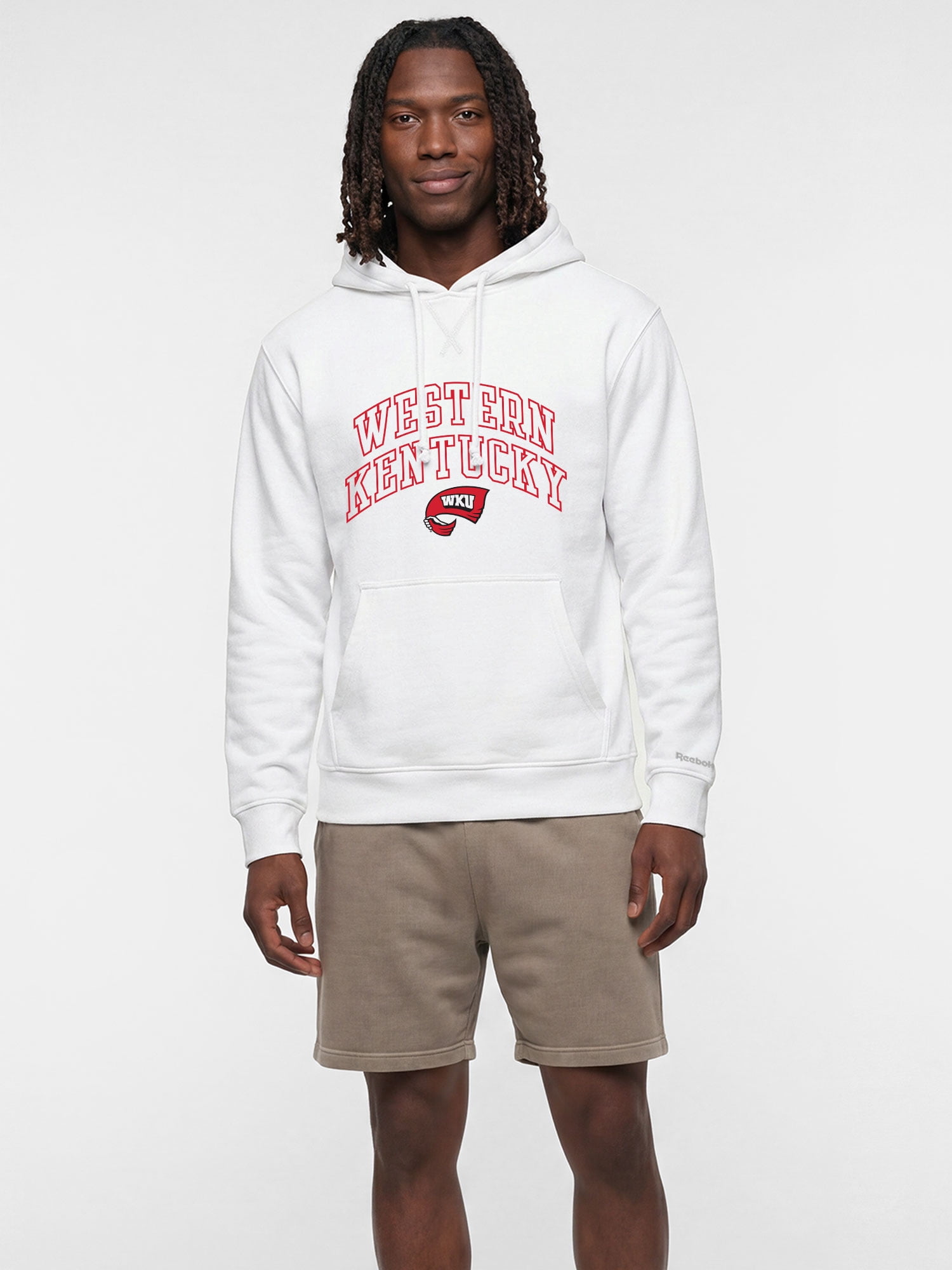 Western Kentucky Hilltoppers Reebok Mens White Hooded Sweatshirt