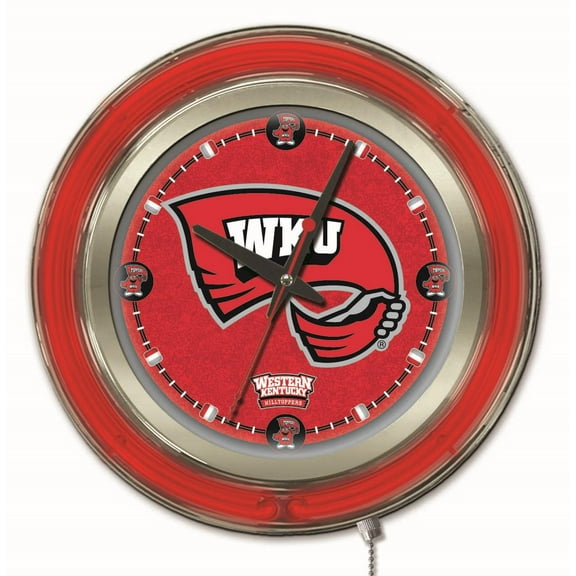 Western Kentucky University 15" Double Neon Wall Clock