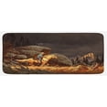 thumbnail image 1 of Western Kitchen Mat, Rock Mountain Landscape Cowboy Riding Horse NorthmericStyle, Plush Decorative Kitchen Mat with Non Slip Backing, 47" X 19", Earth Yellow, by Ambesonne, 1 of 1