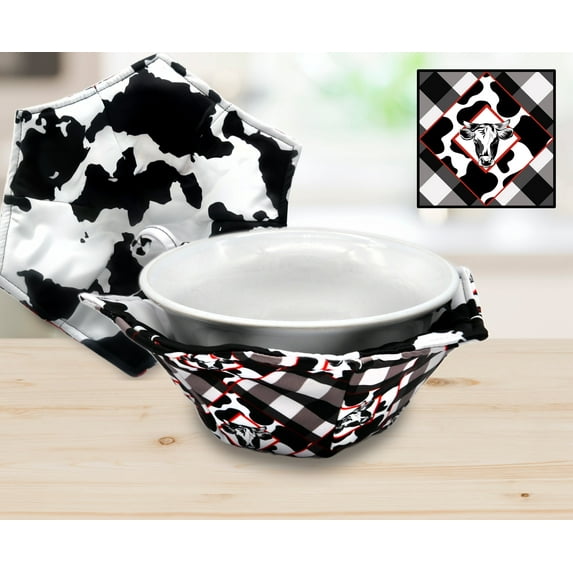 Western Kitchen Microwave Bowl Holders for Hot Food Set of 4 Bowl Potholders Soup Bowl Cozy Bowl Hot Pads Hot Bowl Holder Multipurpose Hot Heat Proof Plate Holder Pot Holders for Bowls